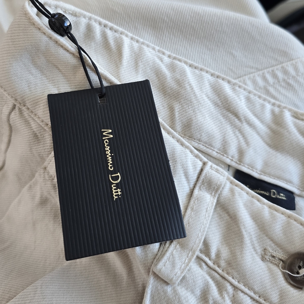 Massimo Dutti Beige 100% Lyocell Loose Fit Trousers - Picture 10 of 12